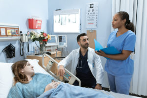 Doctor talking to a patient