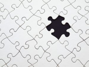 White jigsaw puzzle illustration